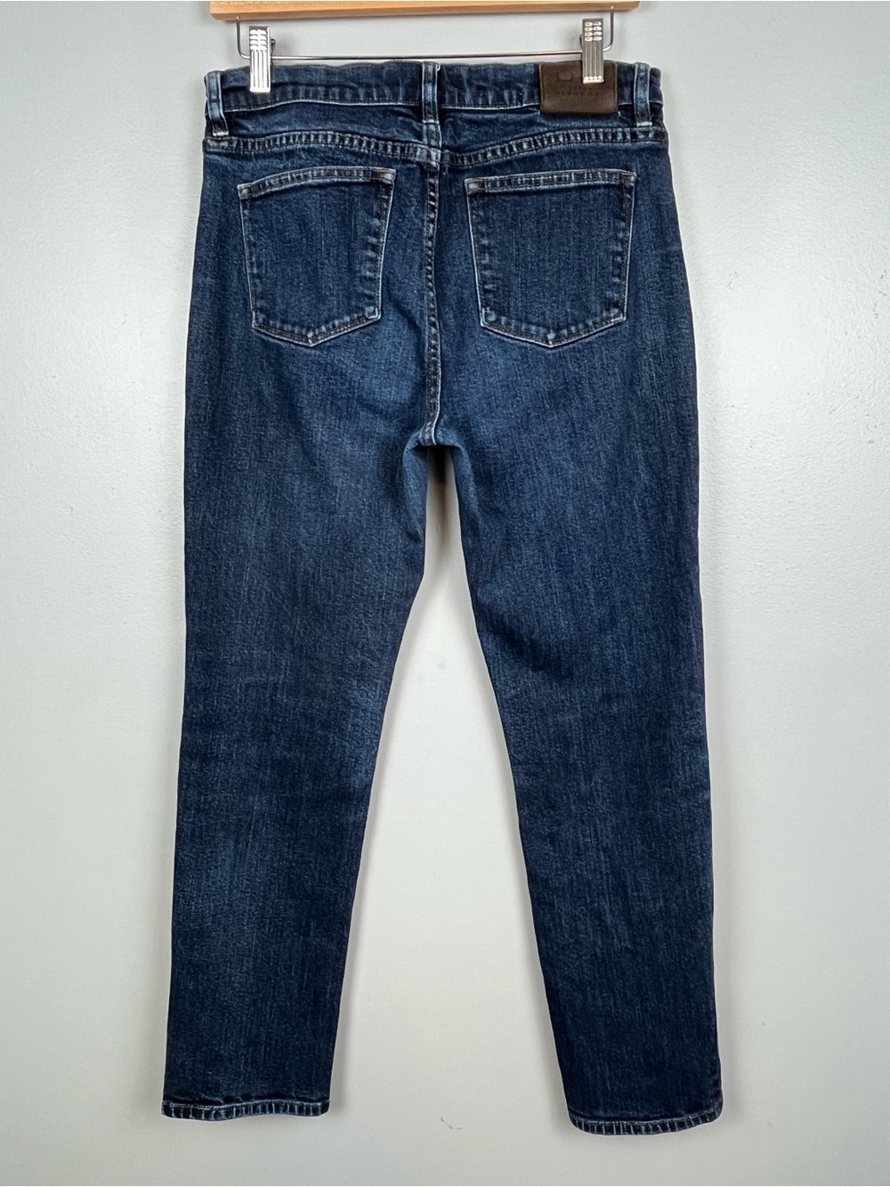 Lauren Ralph Lauren medium wash cotton elastane taper leg jeans, 8 Petite. - Picture 2 of 8